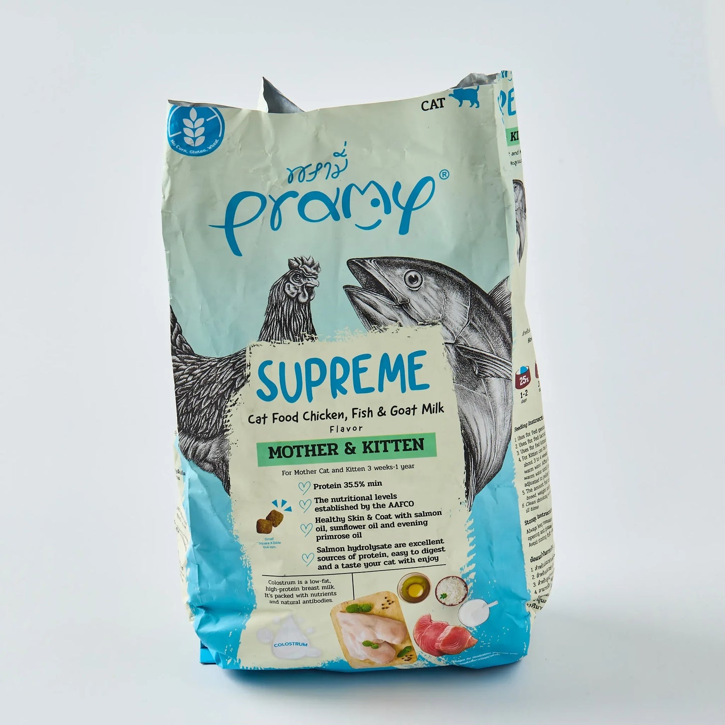 Pramy Supreme Mother & Kitten : Chicken, fish & goat milk recipe 800g - Pet Priority
