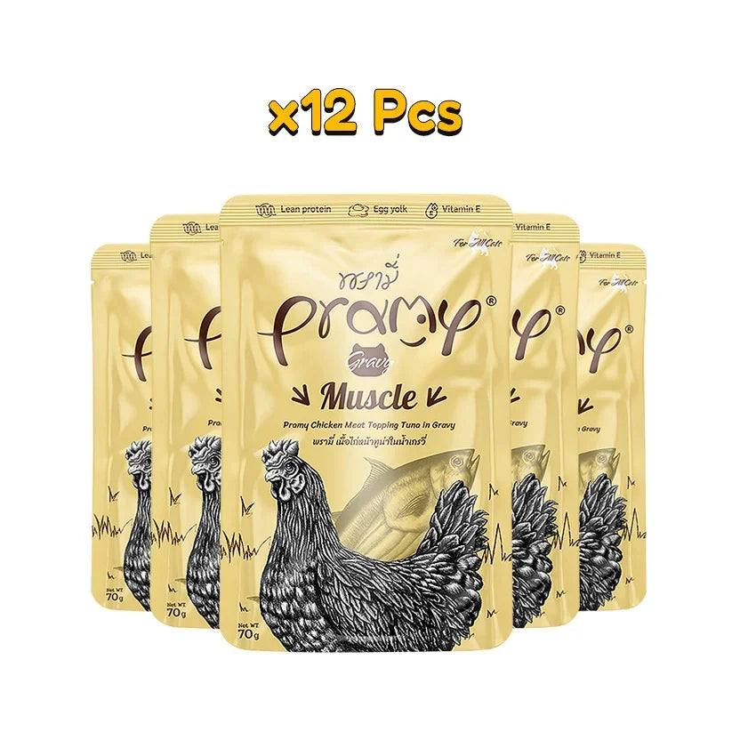 Pramy Chicken Topping Tuna Gravy x12 - Pet Priority