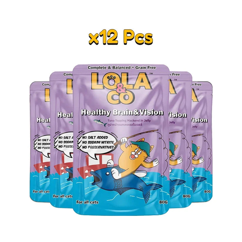 Lola&Co Healthy Brain 80gm Pouch x12 - Pet Priority
