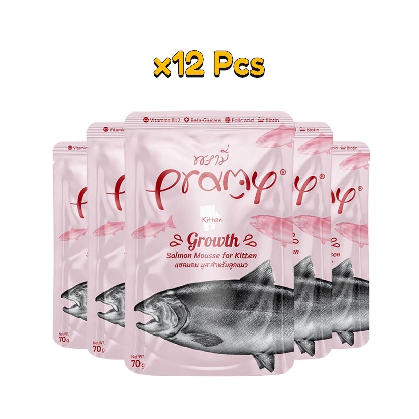 Pramy Growth Salmon Mousse for Kitten 70g