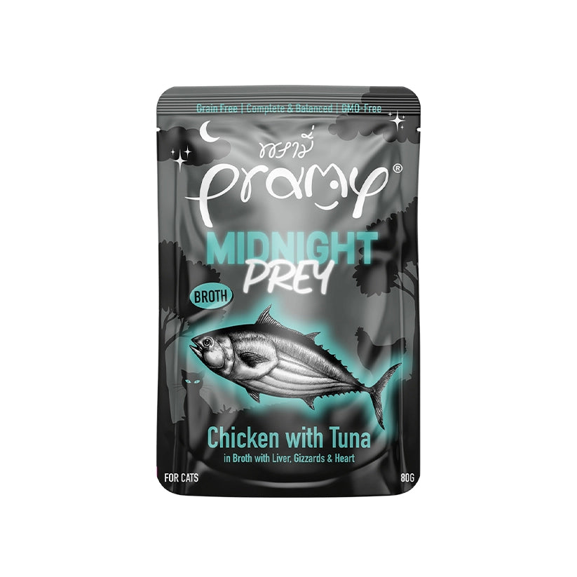 Pramy Midnight Prey Chicken with Tuna in Broth 80mg x12