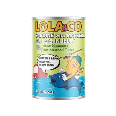 Lola&Co Sardine Mackerel Culets in Jelly 400gm x24