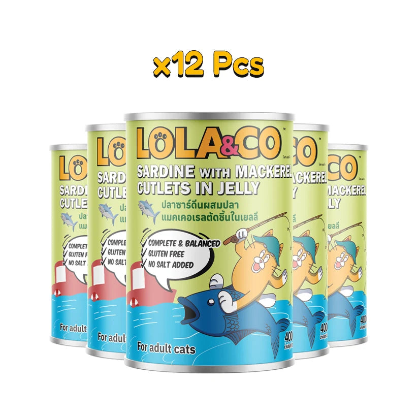 Lola&Co Sardine Mackerel Culets in Jelly 400gm x24