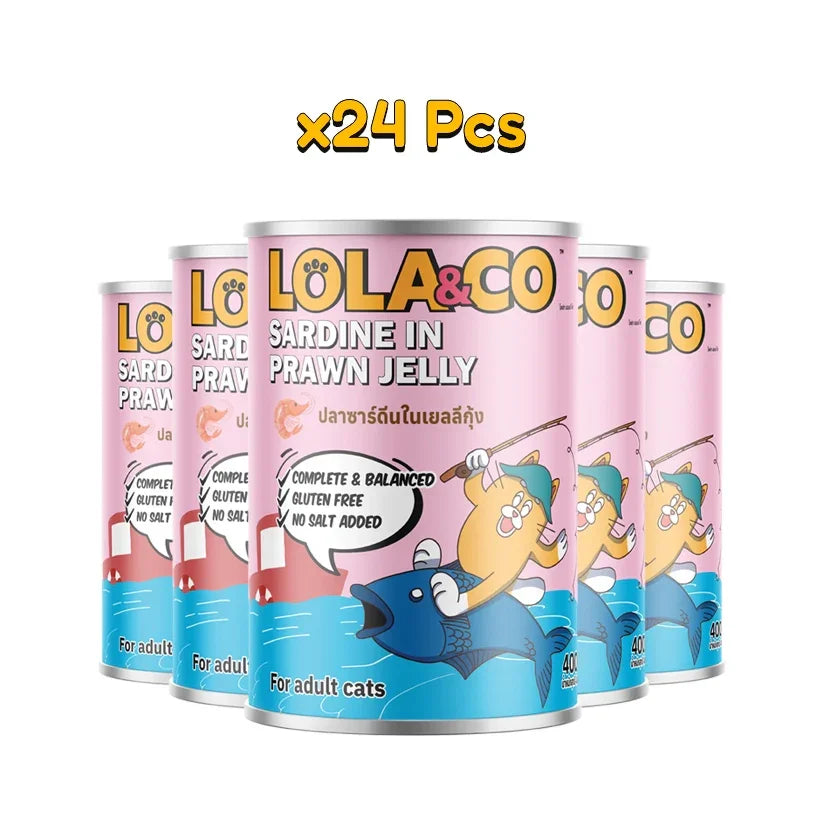 Lola&Co Sardine in Prawn Jelly 400gm x24 - Pet Priority