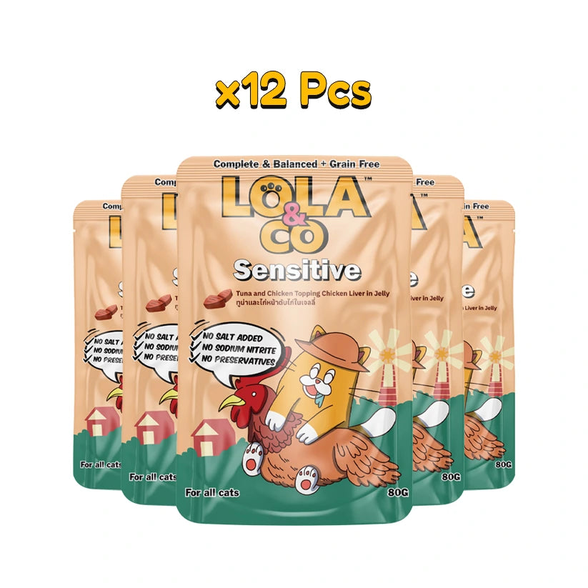 Lola&Co Tuna Chicken Liver 80gm x12