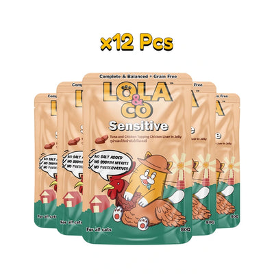 Lola&Co Tuna Chicken Liver 80gm x12