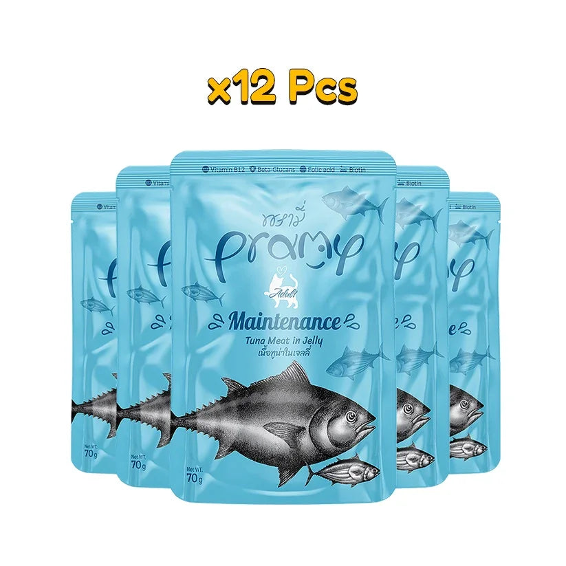 Pramy Tuna meat in jelly 70gm x12 - Pet Priority