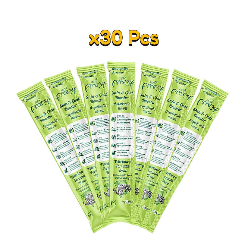 Pramy Vitamin Treat : Skin & Coat Booster Salmon with Crab 14g x30