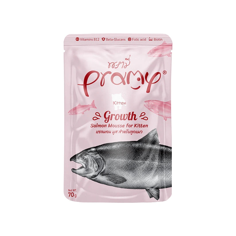 Pramy Growth Salmon Mousse for Kitten 70g