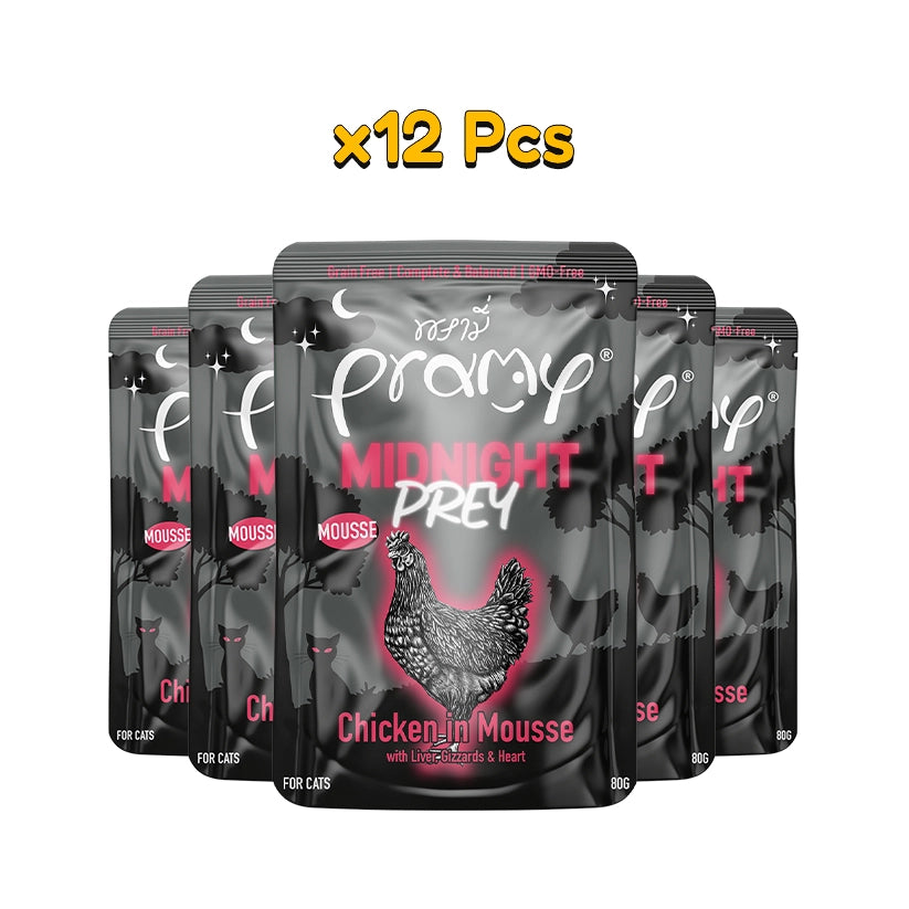 Pramy Midnigh Prey : Chicken in Mouse 80gm x12