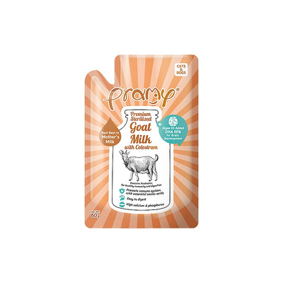 Pramy Goat milk : Sterelized Goat Milk With Colostrum & Algae Oil 60gm x12