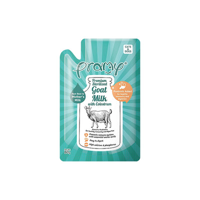 Pramy Goat milk : Sterilized Goat Milk With Colostrum & Postbiotic 60gm x12