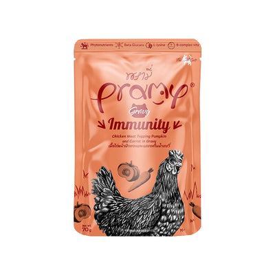 Pramy immunity chicken topping pumpkin & carrot recipe 70g