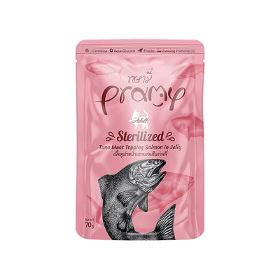 Pramy sterilized : Tuna Salmon Jelly 70gm x12