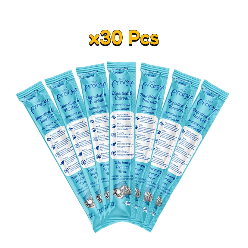 Pramy Vitamin Treat : Digestion & Hairball - Salmon with Scallop 14g x30